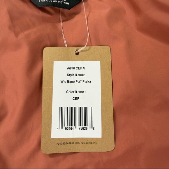 Patagonia Nano Puff Parka Women's Small NWT - Picture 5 of 14
